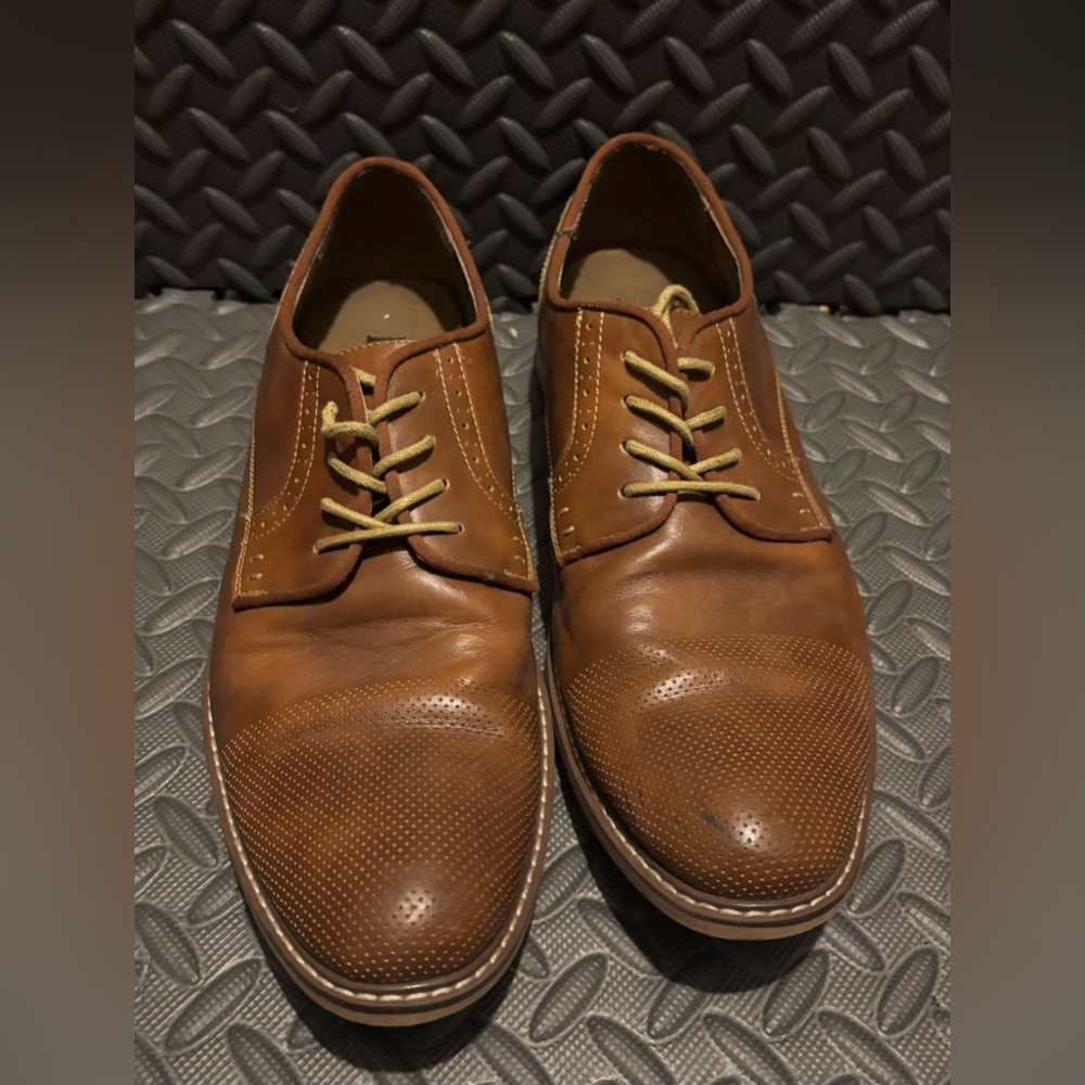 Madden Mens Brown Bobby Oxford Sz 12M‎ Lace Up Synthetic Upper and Sole Shoes